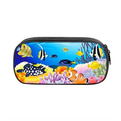 China Multifunctional Pen Bags School Pencil Case Large Pen Storage Bag Durable Zipper Popular Polyester Stationery for sale