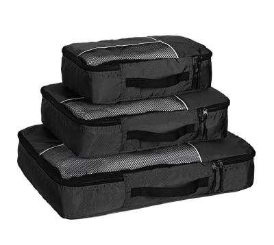 China Promotional Organizer Bag 3 Sets Cube Storage Bag Travel Bag High Quality Lightweight Waterproof Packing for sale