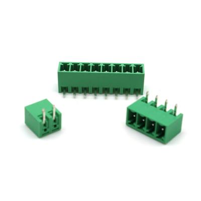 China Chinese Manufacturers 3.81Mm Pitch Right Angle Pins Well Screwless Terminal Blocks Wire Connection Price for sale