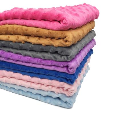 China Tear-resistant 100% polyester knit washable velvet fabric super soft micro velor minky fabric for sale