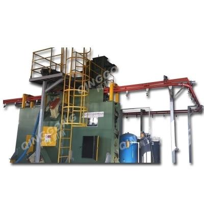 China Building Material Shops Chain Type Hanging Overhead Rail Conveyor Shot Blasting Machine Factory Price for sale