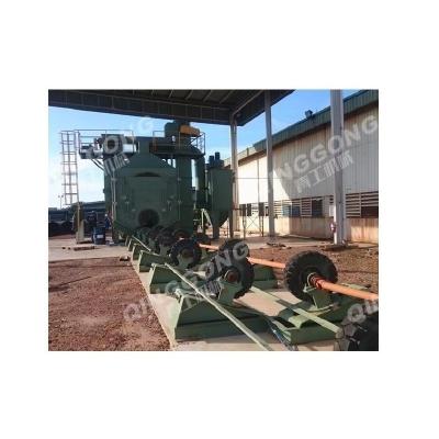 China Building Material Shops Customized Shot Blasting Steel Pipe Outer Surface Diabolo Conveyor Type Polishing Machine for sale