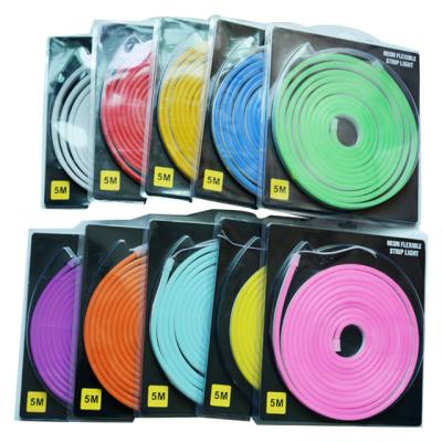 China Waterproof LANDSCAPE LED Neon Lamp DC12V 5meter/set 6mm Narrow Neon Light Bar Light Round Led Flex Neon String for sale