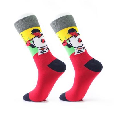 China Custom Made Classic Cotton QUICK DRY Mid Socks Cute Embroidered Adult Crew Tube Sports Socks Fashion Pattern Baseball Player Socks for sale