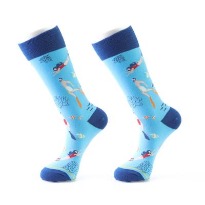 China Wholesale Custom Fashion QUICK DRY Sock Diver Men Women Bangs Skateboarding Logo Teen Tube Socks Factory Custom Made for sale