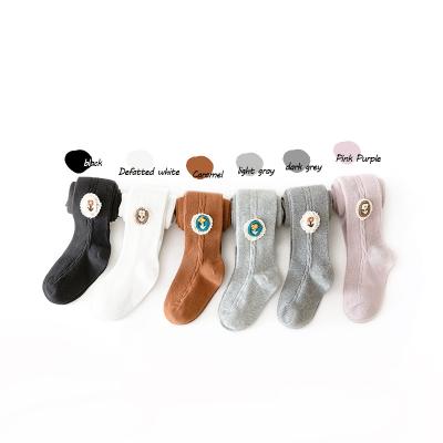 China New wholesale three-dimensional children's thick solid color QUICK-DRY children's panty-hose thick flower accessories socks for sale