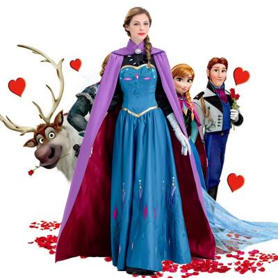 China Cinderella's Girls Princess Dress Classic Halloween Christmas Cosplay Dress Adult Dress Princess Elsa Cosplay Snow Queen Movie Costumes for sale