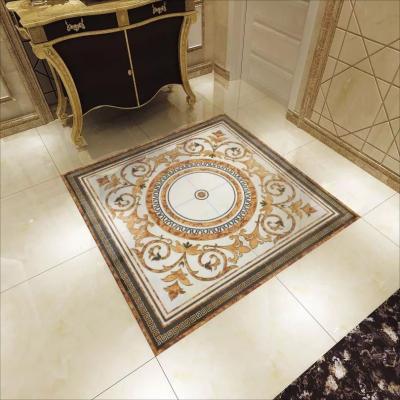 China Modern customized gloden 1600x2400mm polished porcelain tiles 800x800 carpet tiles 3d full glazed floor tile for sale