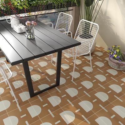 China Rustic Tiles porcelain floor tiles for kitchen balcony orange wall decoration encaustic tiles for sale