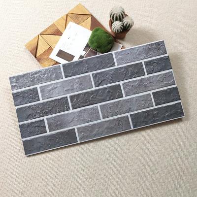 China Country 3D country style exterior house wall tile culture stone tiles porcelain villa  gray wall tile for sale