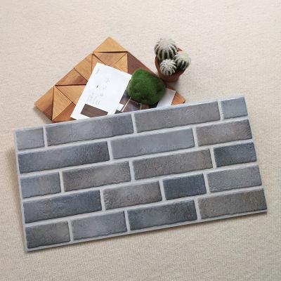 China Country Foshan exterior wall tile 3d effect natural 300*600mm courtyard villa outdoor wall decoration tile for sale