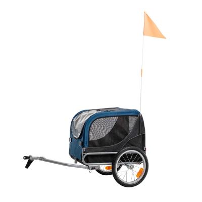 China Other trailers wholesale 2 in 1 large size pet stroller bike trailer for camping, dog bike trailer with tow bar can use as stroller for sale