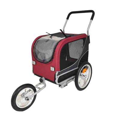 China Other trailers wholesale 2 in 1 medium dog trailer for outdoors, dog stroller with tow bar for sale