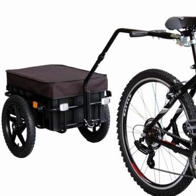 China Other Outdoor Trailers Bike Bicycle Cargo Luggage Trailer With Removable Transport Box And Cover for sale