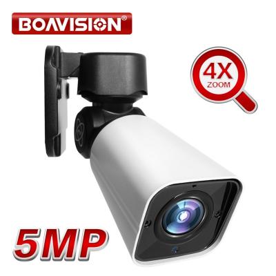 China NIGHT VISION 5MP PTZ Outdoor Optical Network PTZ Camera IP66 IR 50M ZOOM 4X CCTV Security Bullet Camera 48V POE for sale