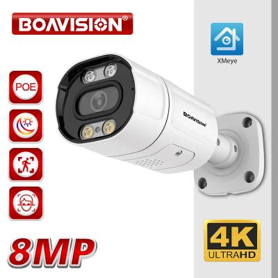 China NIGHT VISION 4K 8MP Ultra HD 2.8MM H.265 POE IP Camera 5MP 3MP XMeye APP AI Motion Detection Bullet Two Way Audio Outdoor Video Surveillance for sale