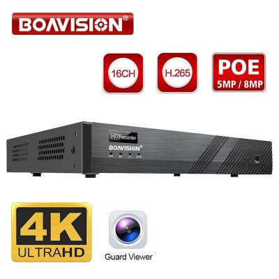 China 16Ch POE 4K 8MP 5MP 30FPS Real Time Security NVR Video Surveillance CCTV System Max 2 HDD, 52V For POE IP Camera NVR8216-P16 for sale