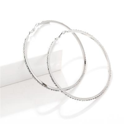 China Big Ladies Crystal Hoop Jwellary Earrings High Quality Hoop Earring Women Stainless Steel Hoop Earrings 2022 for sale