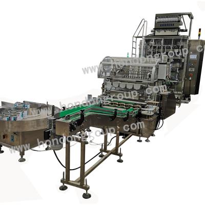 China Food multi-lanes probiotics powder packing machine with box line for sale