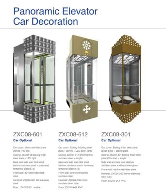 China Elevator with panoramic design ZXC08-601, ZXC08-612,ZXC08-301 for sale