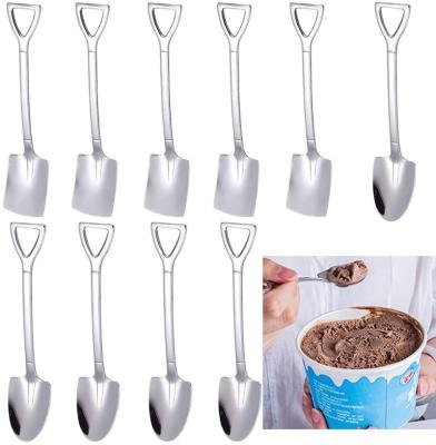 China 10 Pieces Durable Shovel Spoon Stainless Steel, Cute 304 Shovel Spoon Dessert Watermelon Spoon for Home, Kitchen or Restaurant for sale