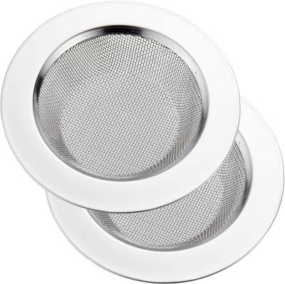 China Sustainable 2 PCS Kitchen Sink Strainer Stainless Steel Kitchen Sink Drain Strainer Sink Strainers With Big Wide Rim 4.5