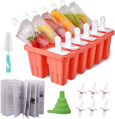 China Popside Mold 12 PCS Viable Homemade Popsicle Molds, Reusable Silicone BPA Free, Popsicle Popsicle Molds Molds with Popsicle Maker Recipes for sale