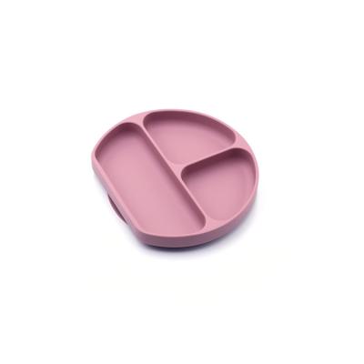 China Stocked Non Slip High Quality Silicone Suction Dish Baby Place Mat Dish Silicone Baby Dish for sale