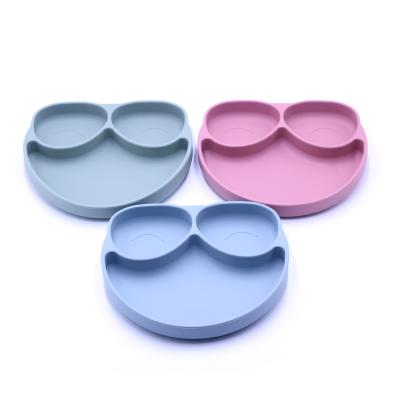 China Silicone Disposable Dish Baby Suction Feeding Place Mat Toddlers Non-slip Food Baby Feeding Dish for sale