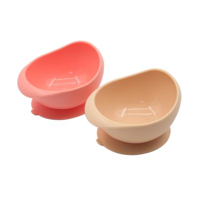 China High Quality Suction Baby Bowl Bottom Silicone Baby Stocked Feeding Bowl For Toddlers for sale