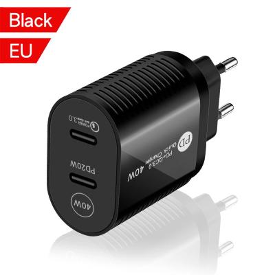 China Universal USB-C Car Charger PD 20W Dual Dual Adapter Mobile Phone Charger Quick Charger EU 3.0 Plug for sale