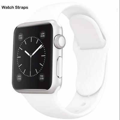 China Free Sample Silicone Rubber Sport 38MM 44Mm Smart Watch Straps For Straps Apple Iwatch Band for sale