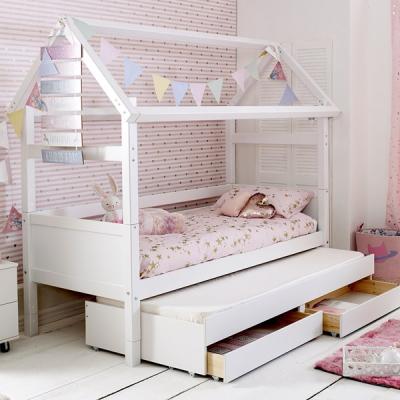 China We can supply solid fabric DIY pine bed house kids play treehouse frame bed for sale