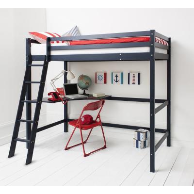 China Modern loft bed with desk and ladder for sale