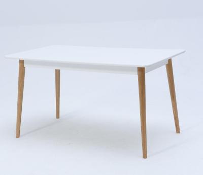 China Modern Nordic White Dining Table Sets Strong MDF Wooden Table for sale