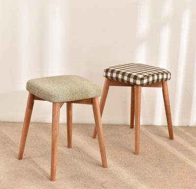 China Wholesale New Product Soft Cushion Solid Wood Stool for sale