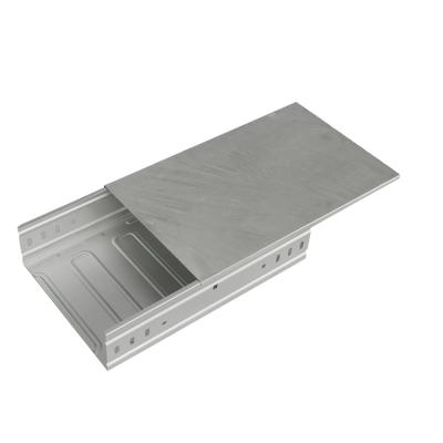 China Customized price list steel trough cable covers basket channel steel straight cable tray for sale