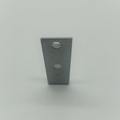 China Modern Steel Stamping Bracket L Bracket Sheet Metal Four Holes Window Mullion Fitting Piece Connection for sale