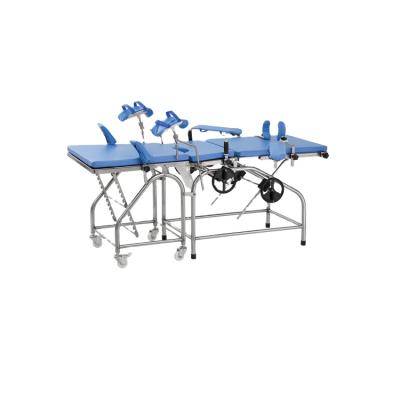 China Metal Hydraulic Manual Delivery Bed Price Obstetric Delivery Gynecological Beds for sale