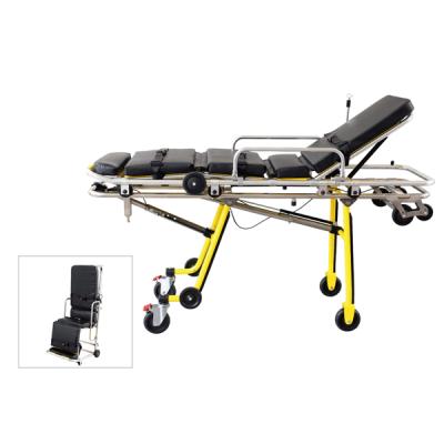 China Full Automatic Aluminum Alloy Car Stretcher Adjustable Ambulance Stretcher Medical Equipment for sale