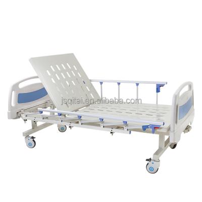 China Metal Adjustable Medical Furniture 1 Crank Manual Hospital Bed for sale