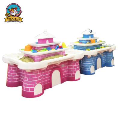 China Amusement park fiberglass electric castle magic sand art table for kids for sale