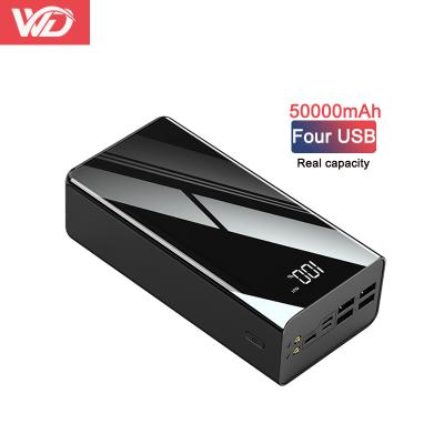 China Real Portable Mini Battery Charger factory capacity tending product fast charging power bank 50000 mah powerbanks 50000mah high capacity four USB for sale