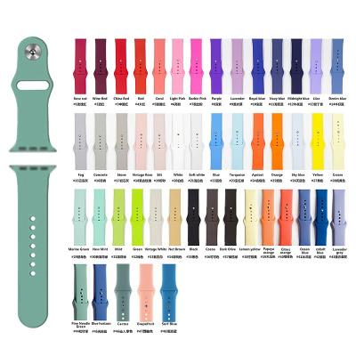 China Cool Popular 44mm 42mm Silicone Watch Band For Apple Watch 4 3 2 1 Silicone Sports Strap Replacement Wristband Strap for sale