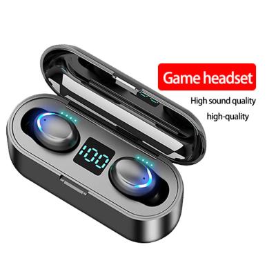 China F9 TWS V5.0 2020 High Fidelity Sound Keep Same Quality Wireless Earphone Wireless Earphone LED Display With 2000mAh Power Bank for sale