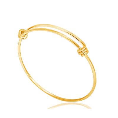 China Wholesale Hot CLASSIC Fashion Gold Stainless Steel Wire Bangle Expandable Bracelet 16mm 50-65mm For Women Men Kids Gifts for sale