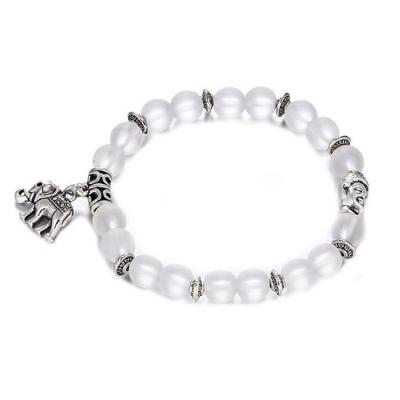 China Natural Matte Crystal Buddha Bead Elephant Charms Fashion Wholesale Trendy Jewelry Bracelets For Women for sale