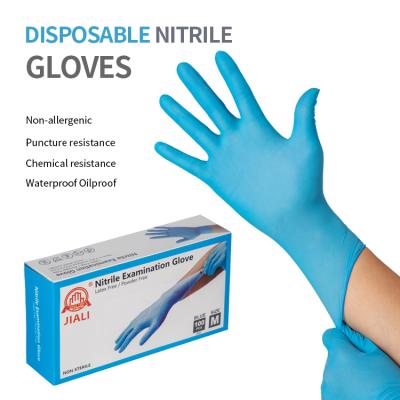 China Chinese Manufacturer Hospital/Laboratory/Light Industry/Household Disposable Blue Nitrile Gloves 4mil for sale