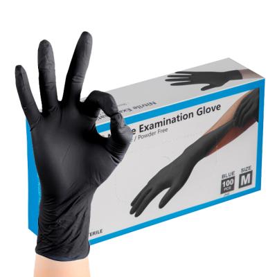 China Wholesale Black 6mil Nitrile Gloves Hospital/Lab/Light Industry/Household/Daily Protective Disposable for sale