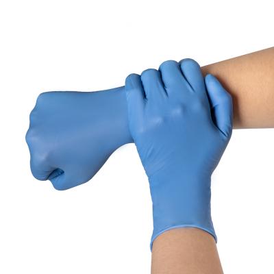 China Hospital/Lab/Light Industry 100 Pieces Nitrile Gloves Disposable Blue Thin Nitrile Gloves Kitchen Home Use for sale